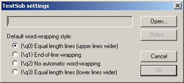 VirtualDub TextSub Filter