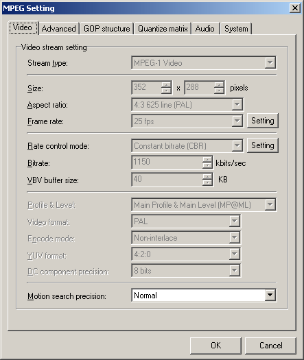 Tsunami MPEG Encoder - Wizard 3